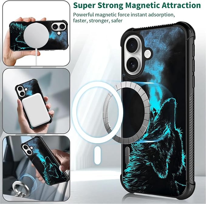 for iPhone 17 Case, for MagSafe Graphic Design for Girl Boy Soft Silicone Hard - Image 5