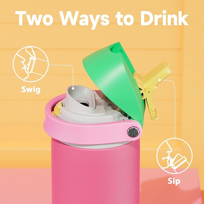 24 oz Insulated Water Bottle for Women: Meoky Stainless Steel Water Bottle - Image 4