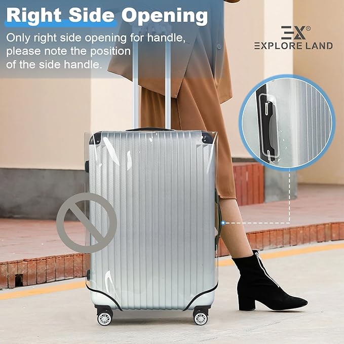 Explore Land Clear Luggage Cover Tough Protector Fits - Image 4