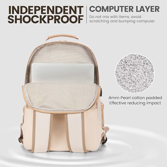 LOVEVOOK Laptop Backpack for Women 15.6 inch, Cute Womens Travel Backpack Purse - Image 3