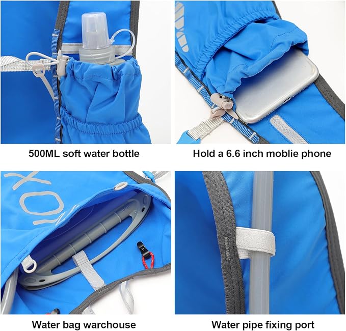 INOXTO Running Hydration Vest Backpack, Lightweight Insulated Pack - Image 2