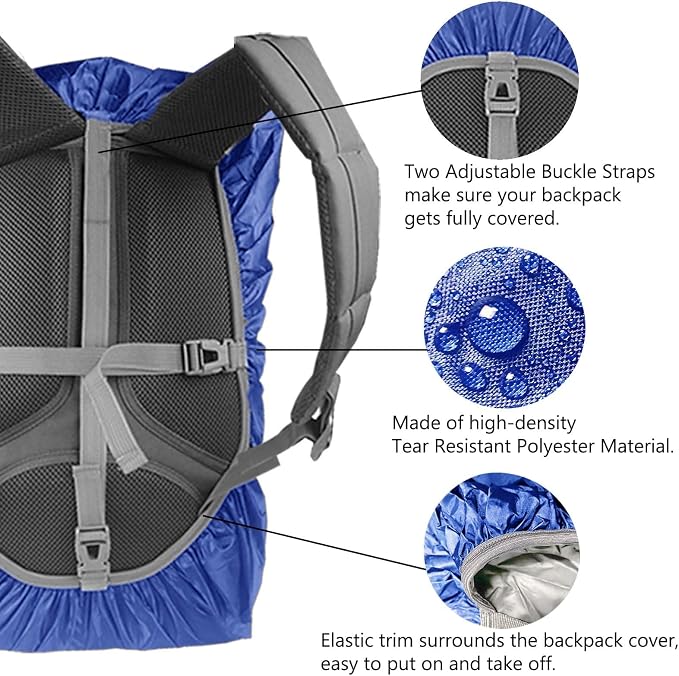 Frelaxy Waterproof Backpack Rain Cover, 10000mm Waterproof Level, Upgraded - Image 4