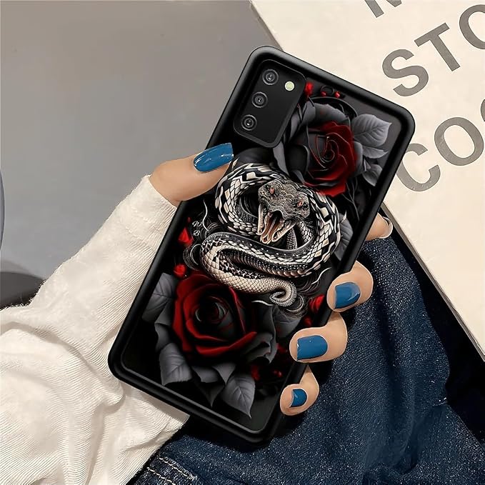for Samsung Galaxy S20 FE Case, Entwined Rose Snake Pattern Graphic Design Girl - Image 5
