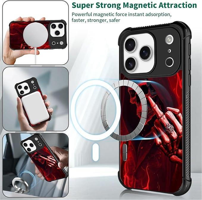 for iPhone 17 Pro Case, for MagSafe Graphic Design for Girl Boy Soft Silicone - Image 2