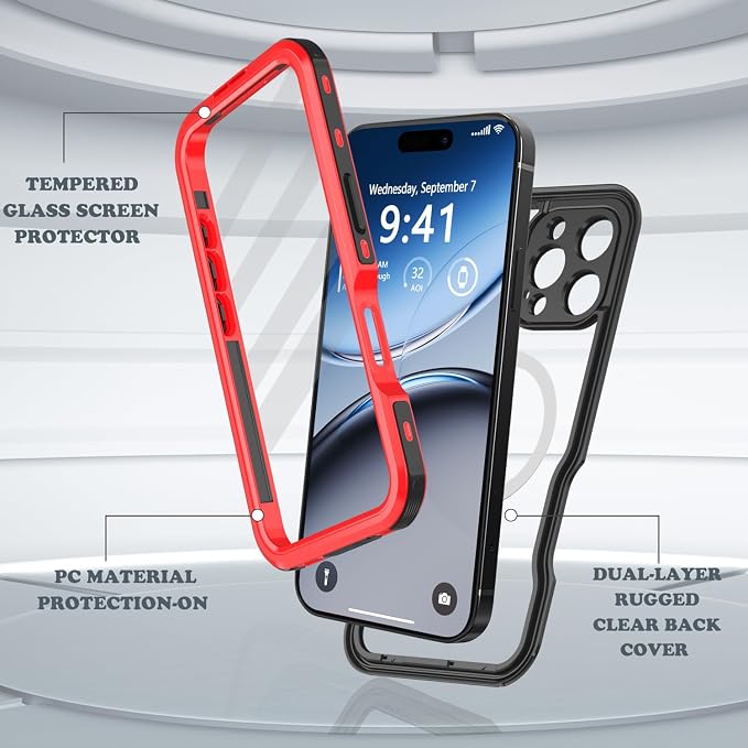for iPhone 16 Pro Max Case Waterproof, Full-Body Hard Case Built-in - Image 5