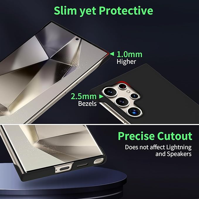 GRECAZO Slim Borderless for Samsung Galaxy S25 Ultra Phone Case 6.9" Ultra-Thin - Image 5
