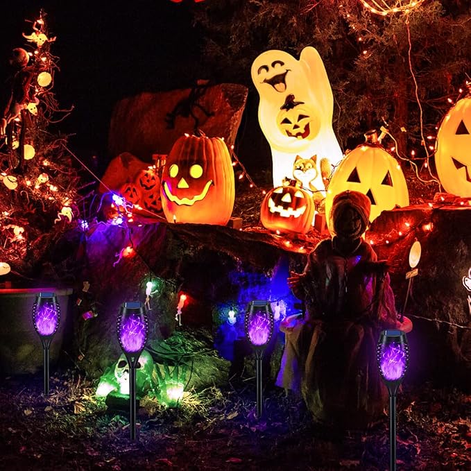 KYEKIO Halloween Decorations Outdoor, Solar Torch Lights - Image 2