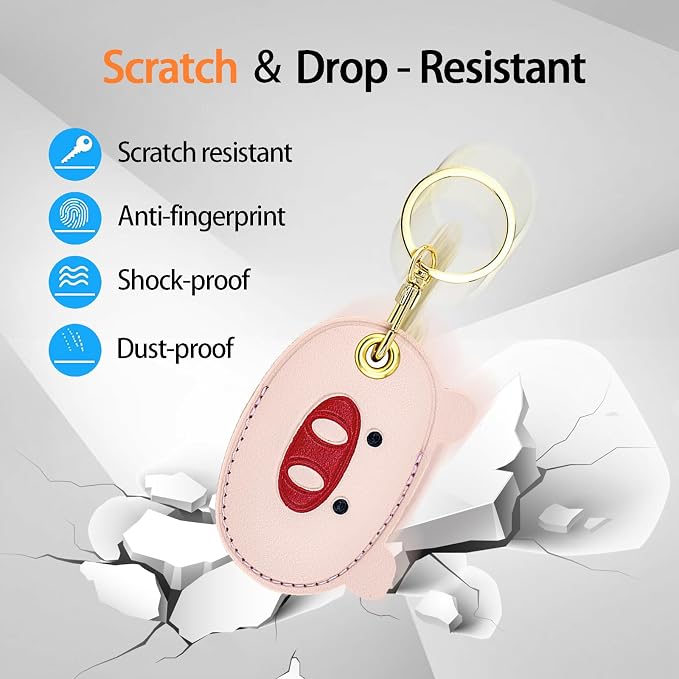 Leather Keychain Case Holder Compatible - Image 3
