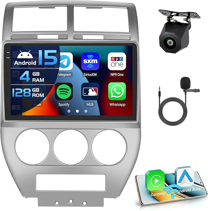 Inefala 4+128G Radio for Jeep Compass Patriot 2007 2008 2009 Android 15 CarPlay by INEFALA