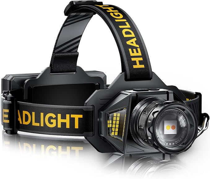 AKNEAR Rechargeable LED Headlamp, 2980 High Lumens Head Lamp by AKNEARHeadlampRechargeable