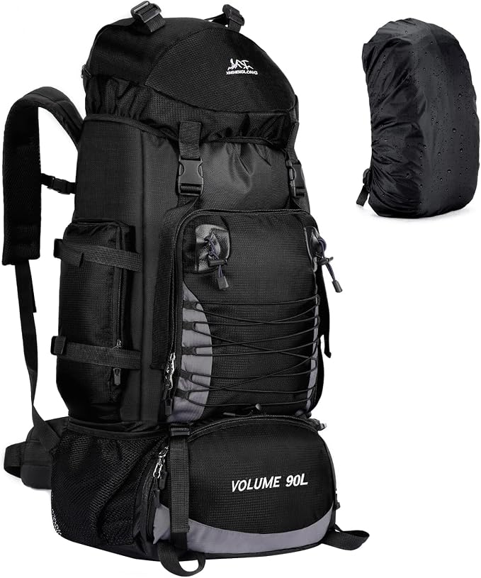 90L Hiking Backpack, Waterproof Camping Bag by Unineovo