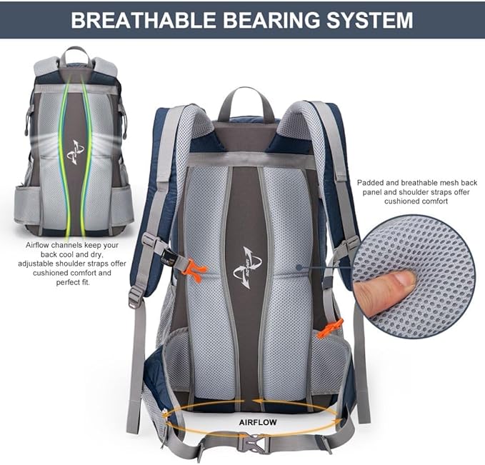 MOUNTAINTOP 25L/40L Hiking Backpack, Lightweight Travel Backpack - Image 5
