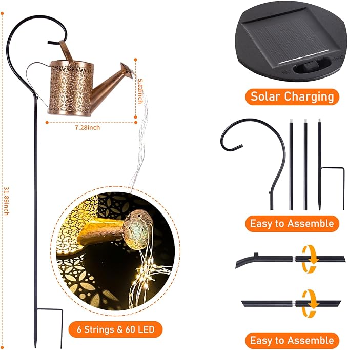 SRNPMIU Solar Watering Can Light - Image 2