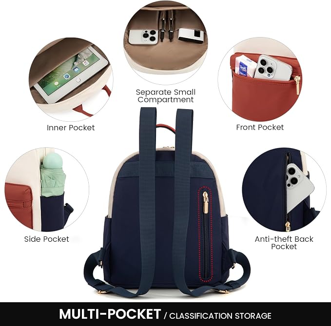 LOVEVOOK Mini Backpack for Women Light Weight Small Waterproof Backpack Purses - Image 7
