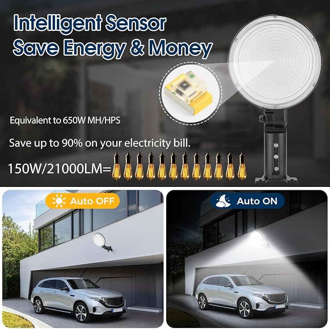 2 Pack LED Barn Light, 150W 21000LM Dusk to Dawn Outdoor Lighting, Yard Lights - Image 3