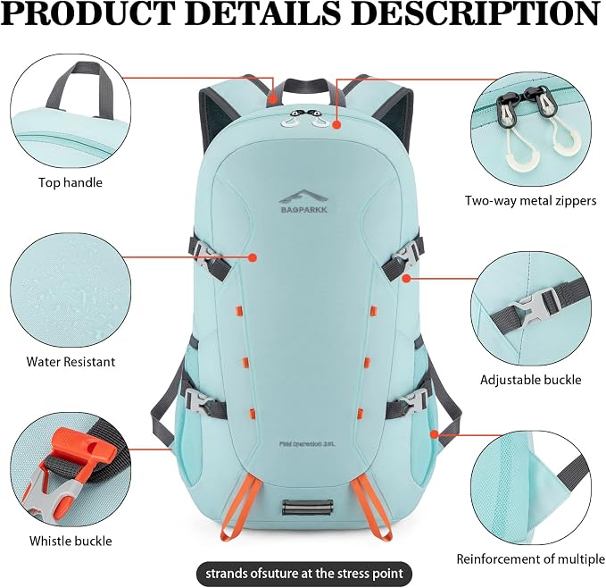 BAGPARKK Hiking Backpack, Large 35L Travel Backpacks - Image 5