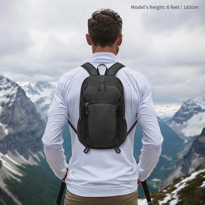 Hiking Daypack Packable, Camping Backpack Water Resistant Lightweight Polyester - Image 7