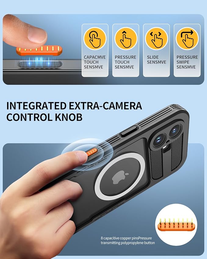 Lanhiem Magnetic for iPhone 17 Case, Built-in Privacy Screen Protector - Image 8