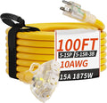 PlugSaf 100 FT 10 Gauge Outdoor Extension Cord by PlugSaf