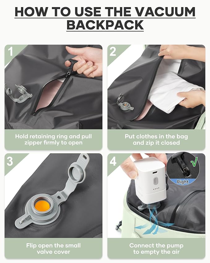coofay Vacuum Backpack Travel - Image 3