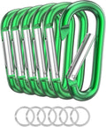 Carabiner Keychain Clip -3" Aluminum Carabiner D Ring, Caribeener Clips by LINGXINXIN