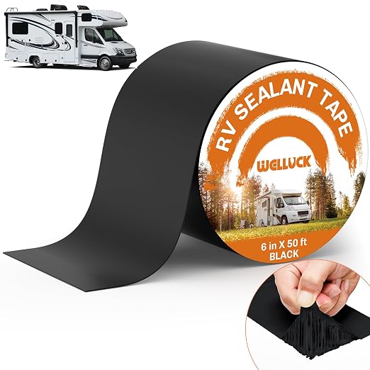 WELLUCK Butyl Sealant Tape, 6 Inch X 50 Foot RV Roof Tape Sealant Roofing Tape by WELLUCK