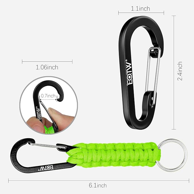 EOTW Paracord Keychain for Men Women Paracord Carabiner Backpack Keychain - Image 2