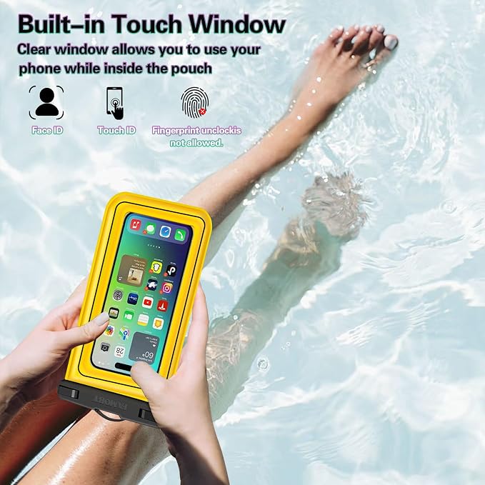Floatable 3 Pack Multicolor Universal IP68 Floating Waterproof Phone Pouch - Image 7