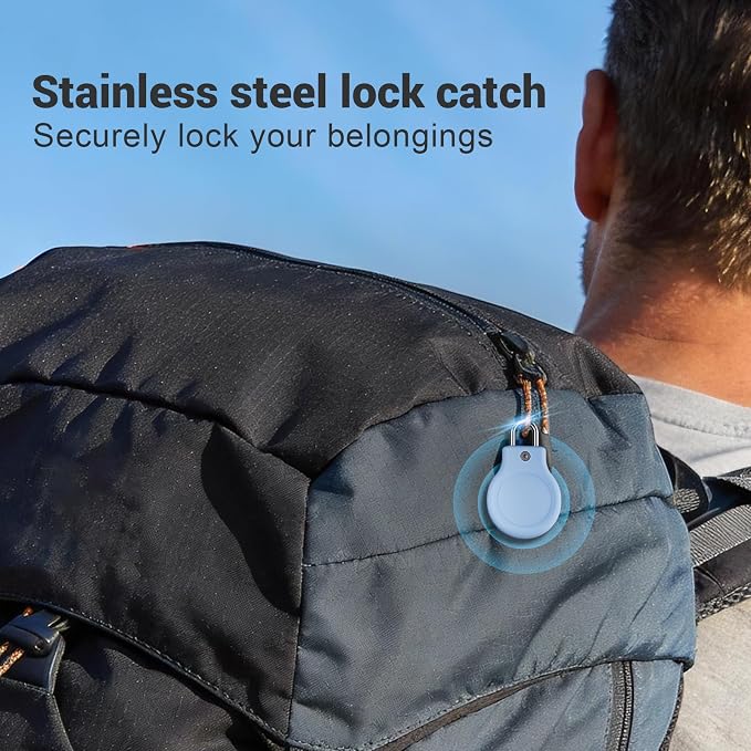 for AirTag Holder with 304 U-Shaped Lock, 4 Pack IPX8 Waterproof PC Hard Case - Image 5