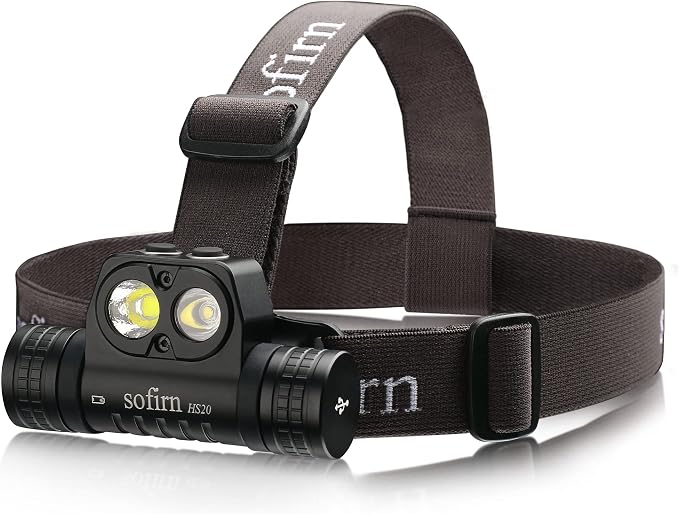 sofirn HS20 Dual Beam Headlamp, Independent Flood & Spot Control, USB-C by SOFIRN