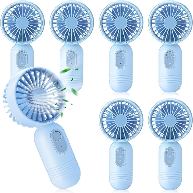Rossesay 6 Pcs Mini Portable Fan Bulk Cute Handheld Lightweight Small Little by Rossesay