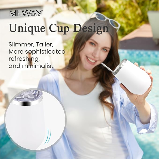 MEWAY Durable 12oz Stainless Steel Wine Tumbler - Image 4