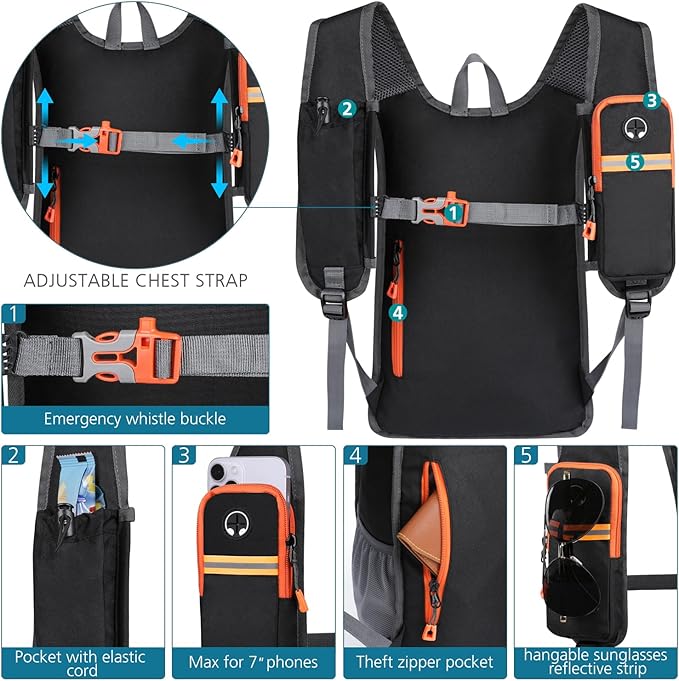 Esup 15L Small Hiking Backpack Foldable Lightweight Travel Day Pack Packable - Image 2