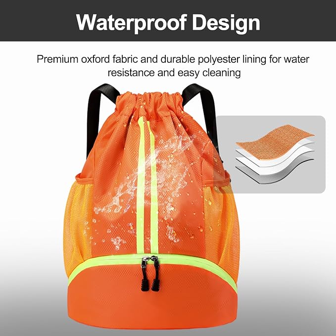 Hoedia Sports Drawstring Backpack - Image 3