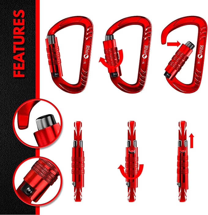 Rhino Produxs 12kN Heavy Duty Carabiner Clips, - Image 4