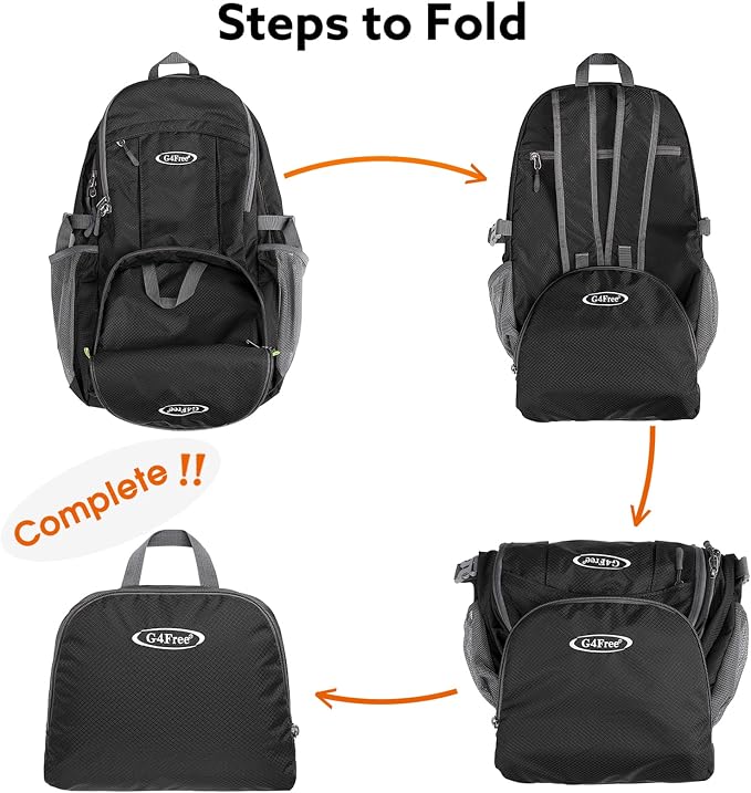 G4Free 40L Lightweight Packable Hiking Backpack, Waterproof Travel Daypack - Image 6