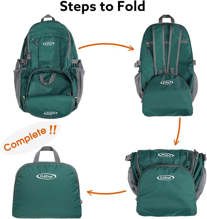 G4Free 40L Lightweight Packable Hiking Backpack, Waterproof Travel Daypack - Image 6