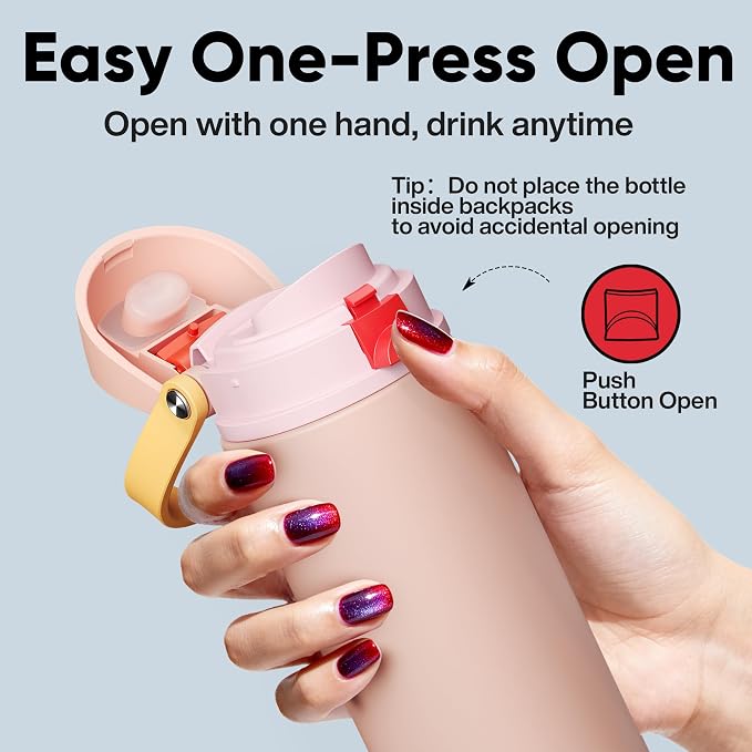 Insulated Water Bottle with Straw - Image 5