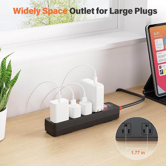 Outdoor Power Strip Weatherproof, IPX6 Waterproof Surge Protector - Image 2