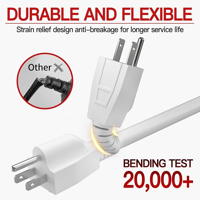 16/3 13A 125V 1625W 30 FT Outdoor Extension Cord Waterproof, Weatherproof & - Image 4