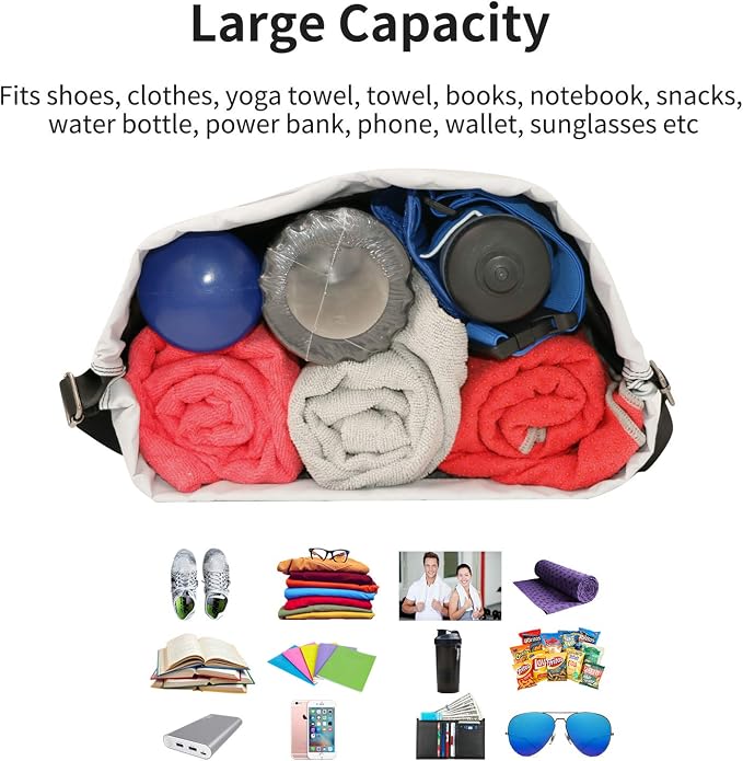 Waterproof Drawstring Bag, Gym Bag Sackpack Sports Beach Backpack - Image 6