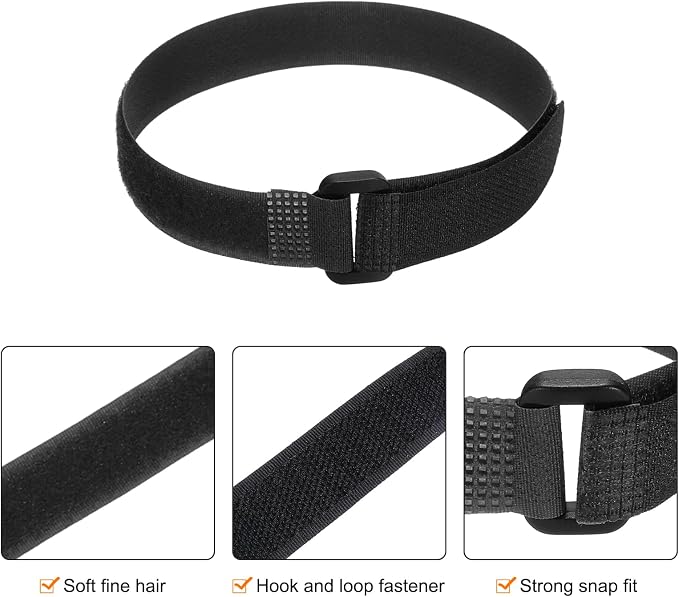 MECCANIXITY 5Pcs Reusable Battery Tie Down Straps, 0.8x20" Black Nylon - Image 3
