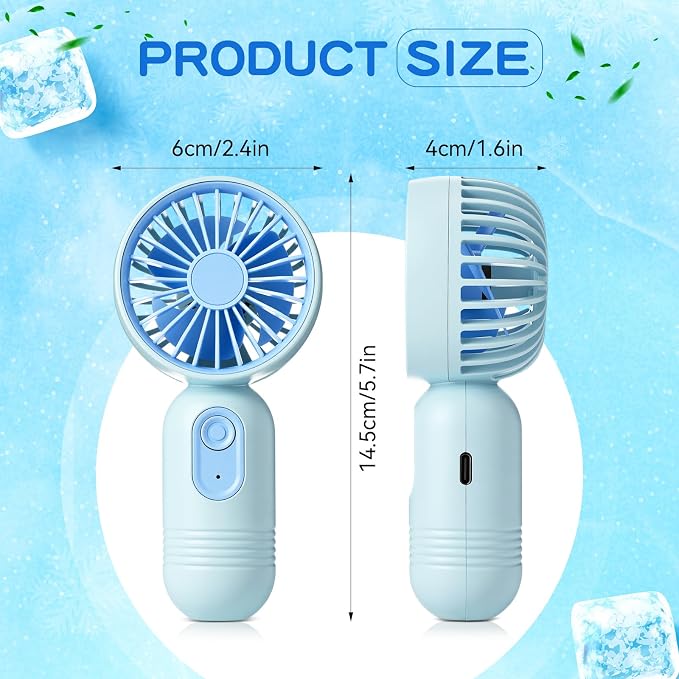 Rossesay 48 Pcs Mini Portable Fan Bulk Cute Handheld Lightweight Small Little - Image 2