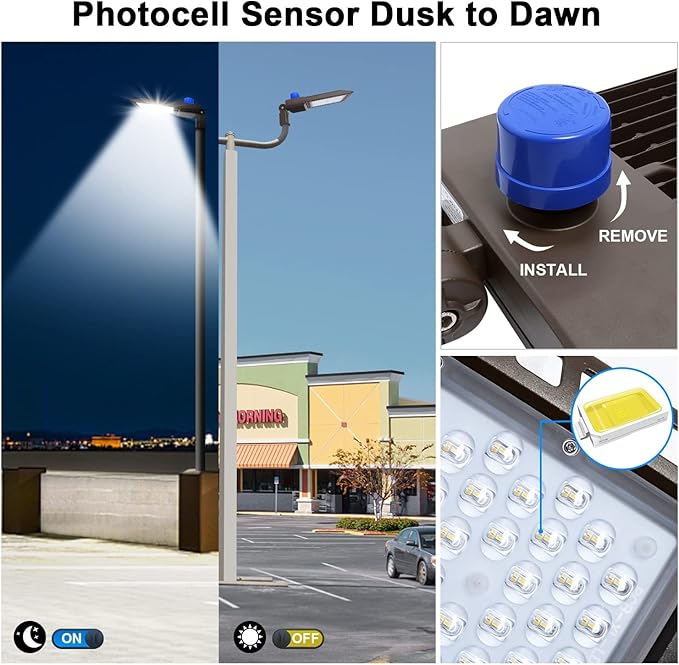 300W LED Parking Lot Light Outdoor 45000LM Bright Dusk to Dawn FloodLights - Image 4