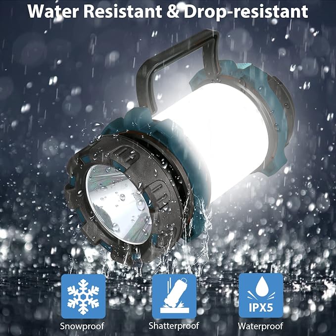 BOBKID 2 Pack Camping Lantern, Outdoor LED Camping Light, Rechargeable - Image 2