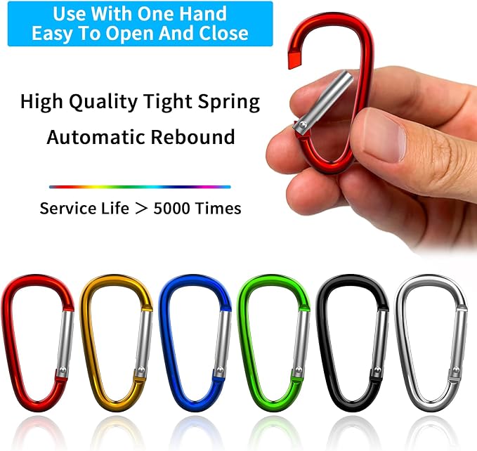 30PCS Aluminum Carabiner Clips - Image 3