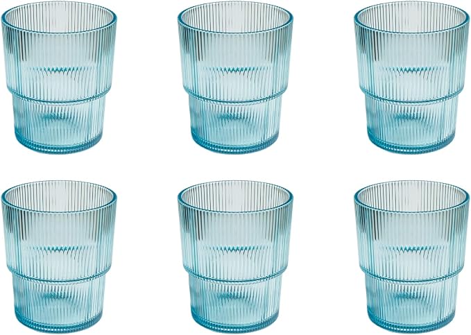 Fine Ribbed Acrylic Drinking Glass - Image 2