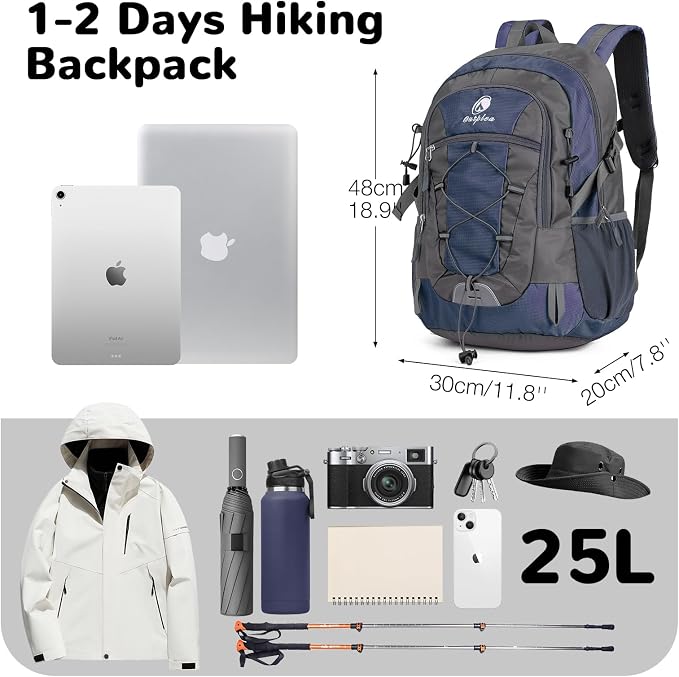 25L Small Hiking Backpack with Chest Strap - Image 2