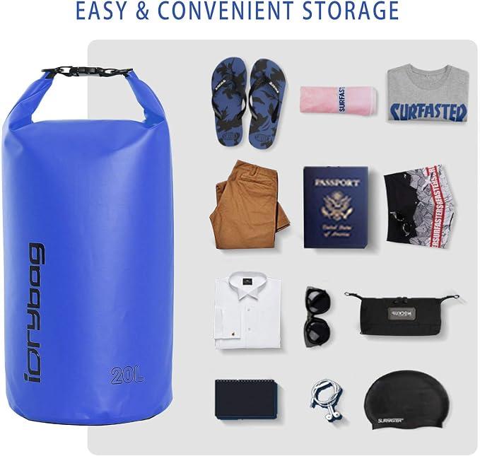 IDRYBAG Dry Bag for Kayaking Waterproof 2L/5L/10L/15L/20L, Small Dry Sack - Image 4