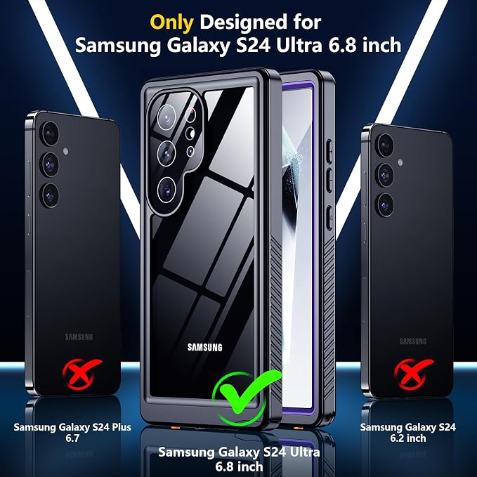 SPIDERCASE Upgraded for Samsung Galaxy S24 Ultra Case Waterproof, Built-in - Image 2